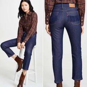 Levi’s Wedgie Western Fringe Straight Leg Jean 27